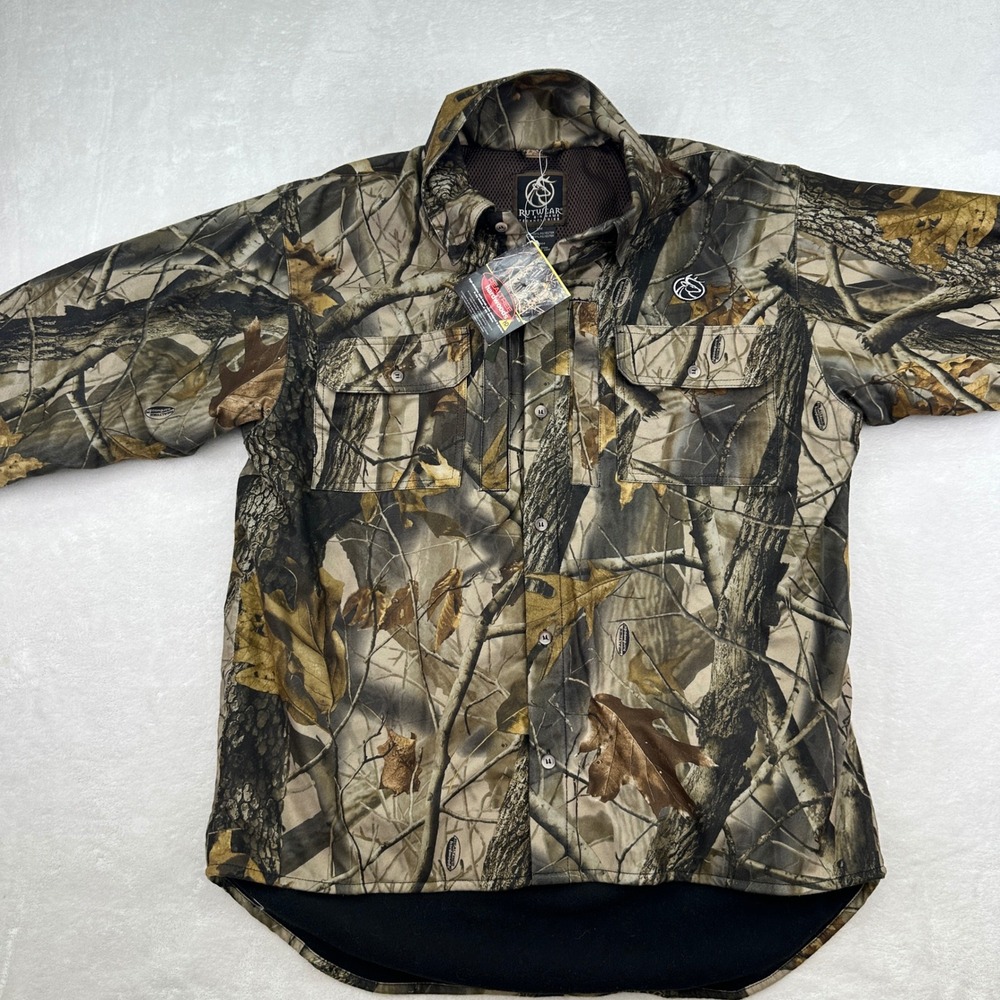 Rutwear Realtree Hunting Shirt Mens S/M Camo Button Up Big Game